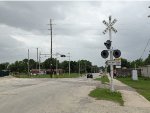 Looking south at both out-of-service ex-CGW RR crossings on Frederick Avenue